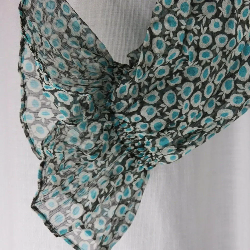 New Celia Birtwell Express 0 Gray Teal Floral Mini